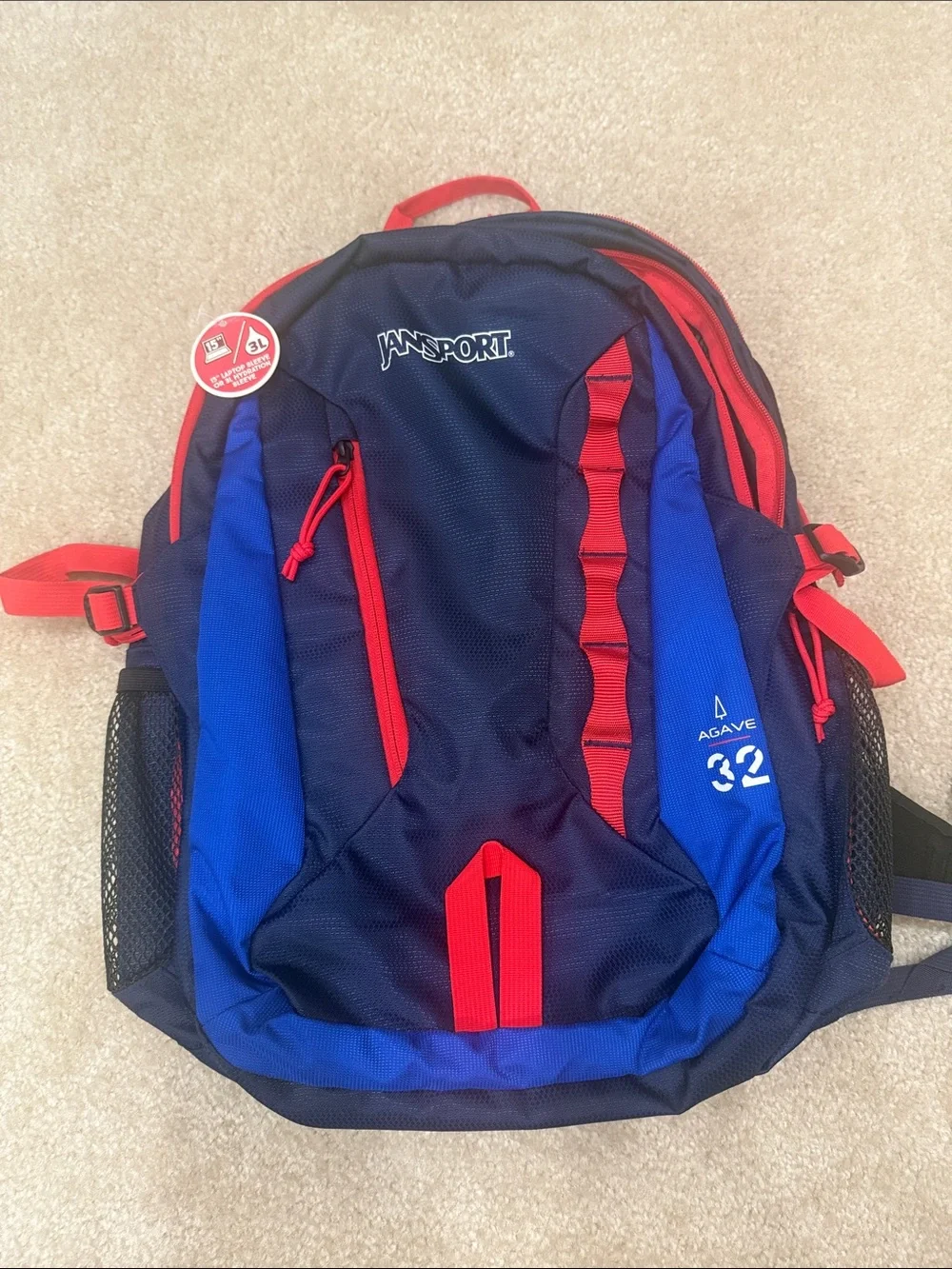 Jansport Navy and Red Agave 32 Men’s Backpack